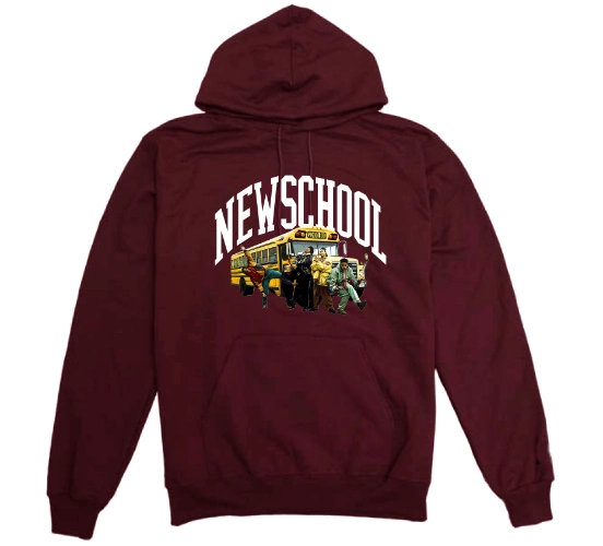 LEADERS OF THE NEW SCHOOL / リーダーズ・オブ・ザ・ニュー・スクール / STILLAS "GET ON THE NEW SCHOOL" P/O HOODIE (MAROON XL)