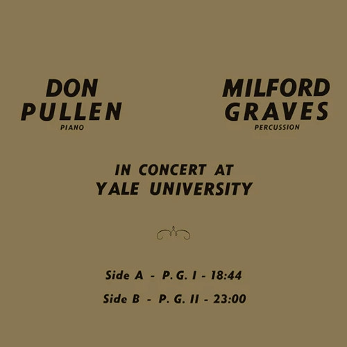 MILFORD GRAVES / ミルフォード・グレイヴス / IN CONCERT AT YALE UNIVERSITY