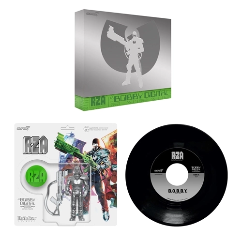 RZA AS BOBBY DIGITAL / OBBY DIGITAL REACTION W03 - BOBBY DIGITAL (METALLIC SILVER W/ 45 ADAPTOR WITH BONUS 7") 