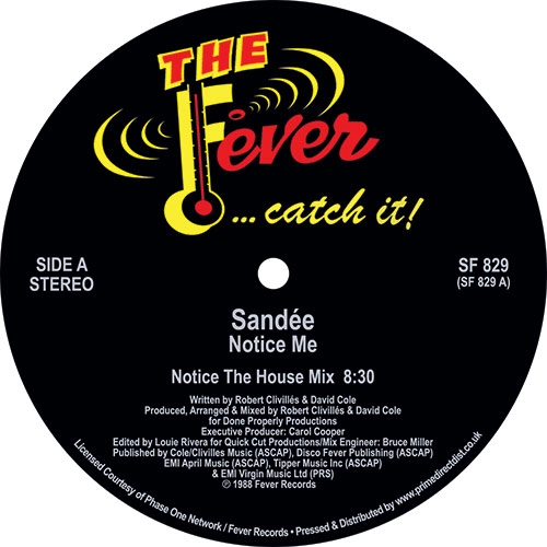 SANDEE / NOTICE ME (NOTICE THE HOUSE MIX)