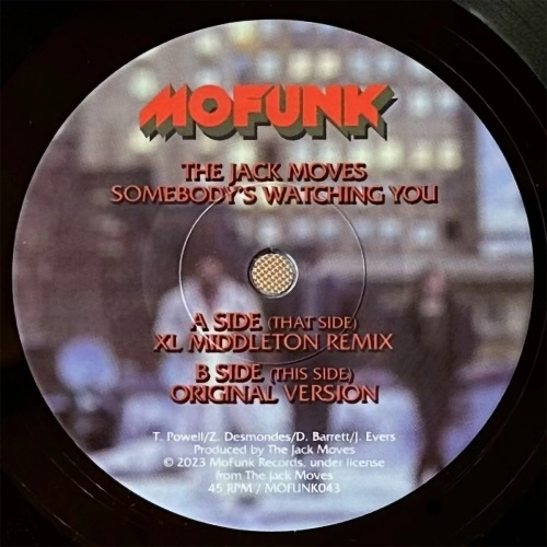 JACK MOVES / ジャック・ムーヴス / SOMEBODY'S WATCHING YOU (XL MIDDLETON REMIX)