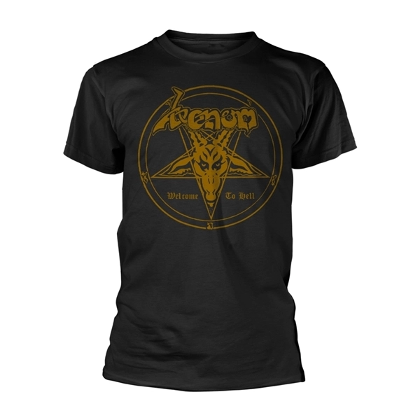 VENOM / ヴェノム / WELCOME TO HELL (GOLD T-Shirt, Front & Back Print <size:XL>)