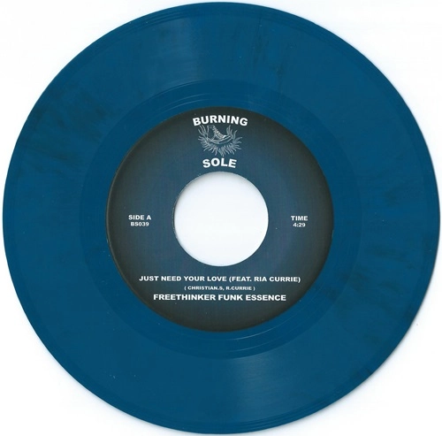 FREETHINKER FUNK ESSENCE / JUST NEED YOUR LOVE / MOTORCYCLE GIRL (BLUE COLOR VINYL)