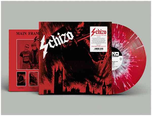 SCHIZO / MAIN FLAME COLLAPSE (DIEHARD SPLATTER WHITE ON RED VINYL)