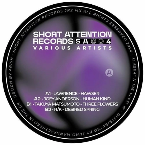 V.A. (SHORT ATTENTION) / SA 004 (12") LAWRENCE / JOEY ANDERSON / TAKUYA MATSUMOTO / RK