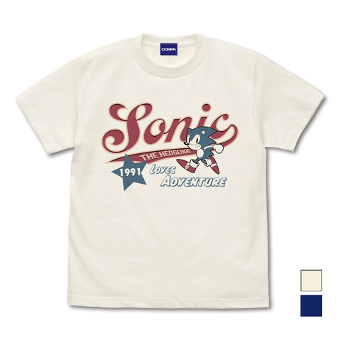 COSPA / L / VANILLA WHITE / ソニック・ザ・ヘッジホッグ ソニック アメリカン Tシャツ
