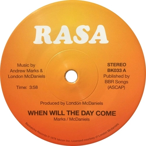 RASA / ラサ / WHEN WILL THE DAY COME / WITHIN THE SOUND