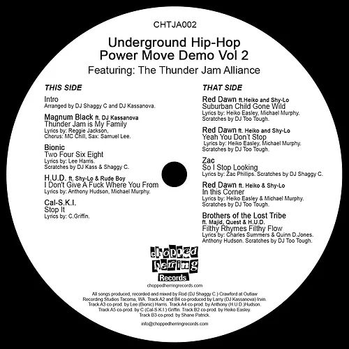 Thunder Jam Alliance / UNDERGROUND HIP HOP POWER MOVE DEMO VOL 2 (LP)