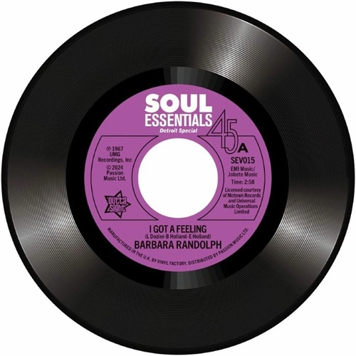 BARBARA RANDOLPH / I GOT A FEELING / MY LOVE IS YOUR LOVE (FOREVER)