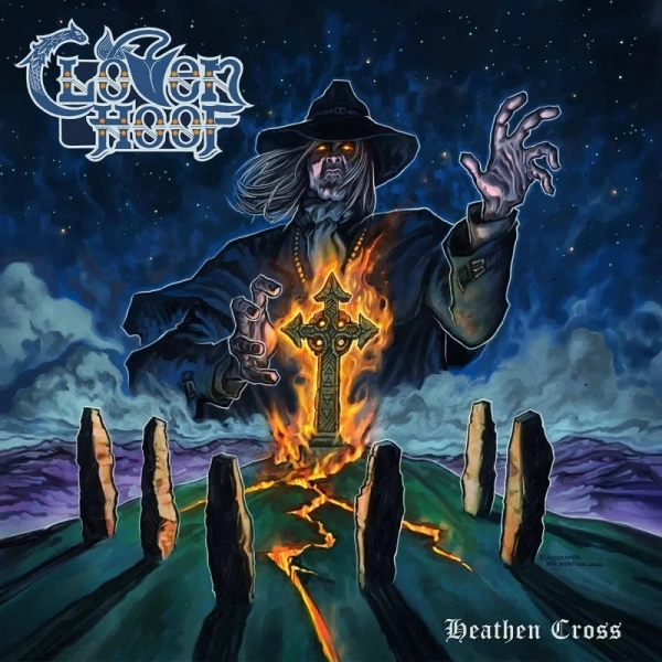 CLOVEN HOOF / クローヴェン・フーフ / HEATHEN CROSS (BLUE W/ BLACK & WHITE SPLATTER VINYL)
