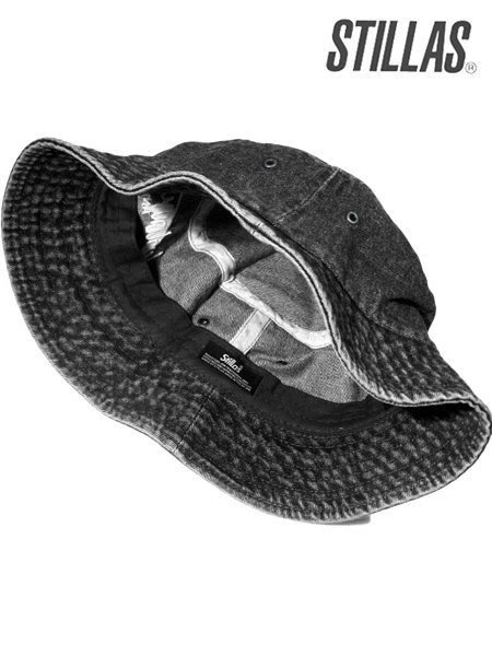 NAUGHTY BY NATURE / ノーティ・バイ・ネイチャー / STILLAS "UPTOWN ANTHEM" DENIM BUCKET HAT (BLACK)