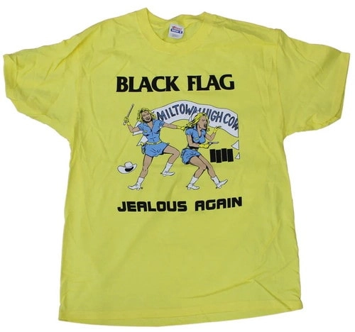 BLACK FLAG / ブラック・フラッグ / XL/JEALOUS AGAIN T-SHIRT (YELLOW)