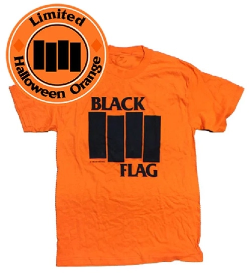 BLACK FLAG / ブラック・フラッグ / L/HALLOWEEN BARS AND LOGO ON AN ORANGE SHIRT