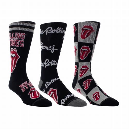ROLLING STONES / ローリング・ストーンズ / ROLLING STONES ASSORTED CREW SOCKS 3 PACK (ONE SIZE)