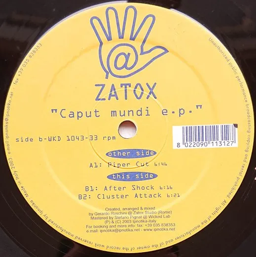ZATOX / ザトックス / CAPUT MUNDI E.P.