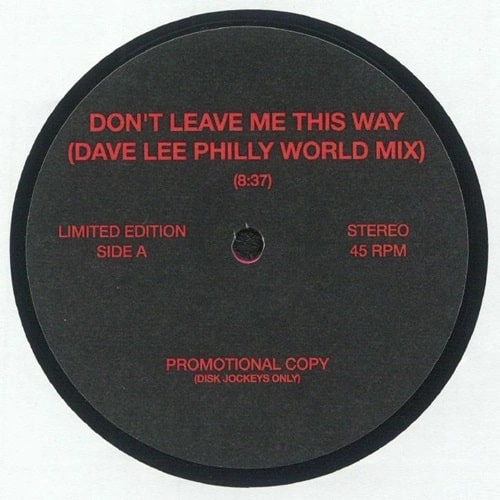 HAROLD MELVIN & THE BLUENOTES / KOKOMO / DON'T LEAVE ME THIS WAY (DAVE LEE PHILLY WORLD MIX) (12")