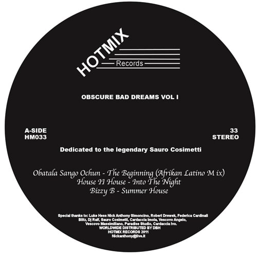 V.A. (HOTMIX) / OBSCURE BAD DREAMS VOL. 1 - DEDICATED TO THE LEGENDARY SAURO COSIMETTI