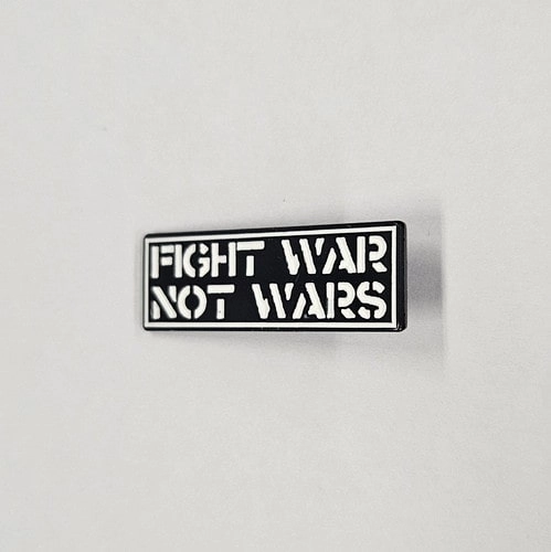 CRASS / CRASS SQUARE ENAMEL PIN (FIGHT WAR NOT WARS)