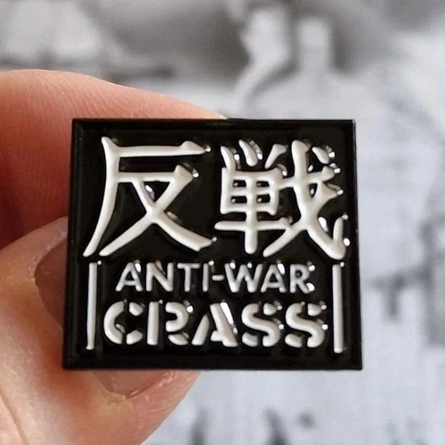 CRASS / CRASS SQUARE ENAMEL PIN (ANTI-WAR)