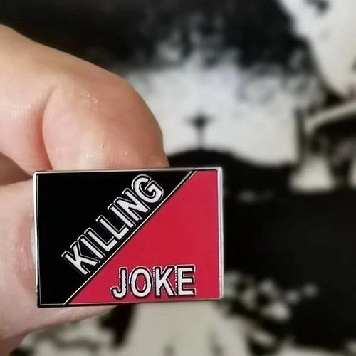KILLING JOKE / キリング・ジョーク / KILLING JOKE SQUARE ENAMEL PIN (BLACK/RED)