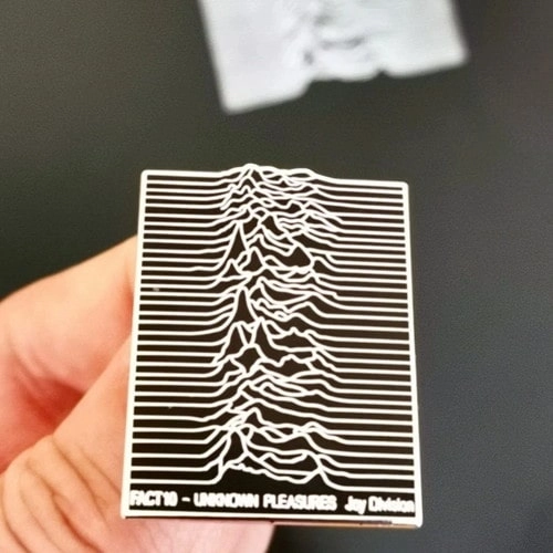 JOY DIVISION / ジョイ・ディヴィジョン / JOY DIVISION SQUARE ENAMEL PIN (BLACK)