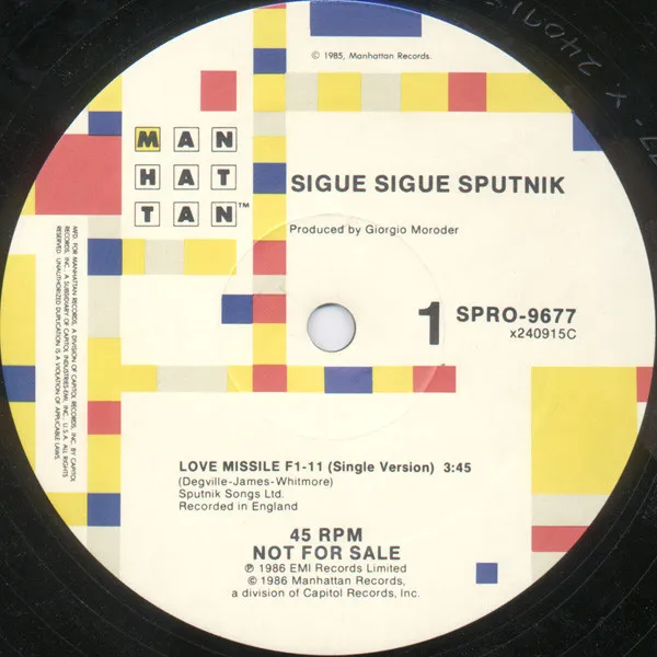 SIGUE SIGUE SPUTNIK / ジグ・ジグ・スパトニック / LOVE MISSILE F1-11