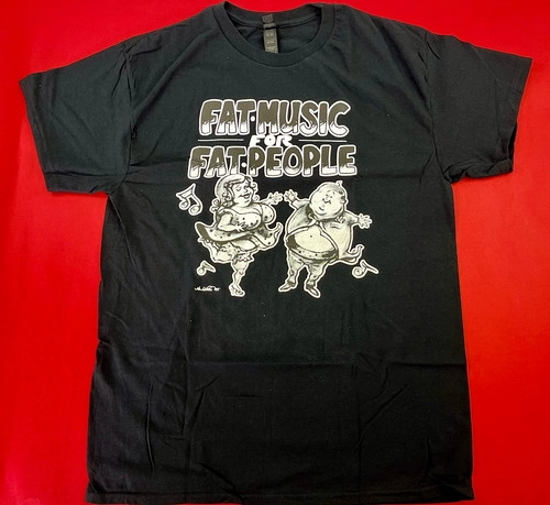 FAT WRECK CHORDS OFFICIAL GOODS / L/FAT MUSIC FOR FAT PEOPLE T-SHIRT BLACK