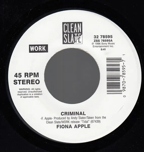 FIONA APPLE / フィオナ・アップル / CRIMINAL