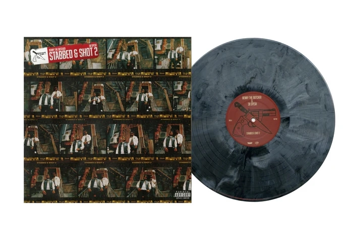 38 SPESH & BENNY THE BUTCHER / STABBED & SHOT 2 (LP) -BLACK & WHITE SPLASH COLORED VINYL-