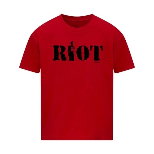 UR / アンダーグラウンド・レジスタンス / UR 'RIOT' T-SHIRT RED ON BLACK (XL SIZE)