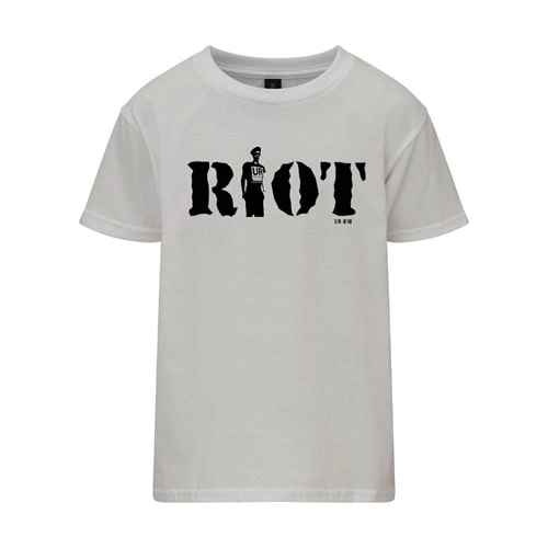 UR / アンダーグラウンド・レジスタンス / UR 'RIOT' T-SHIRT BLACK ON WHITE (XS SIZE)