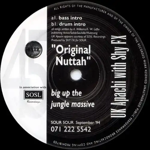 UK APACHI WITH SHY FX / ORIGINAL NUTTAH
