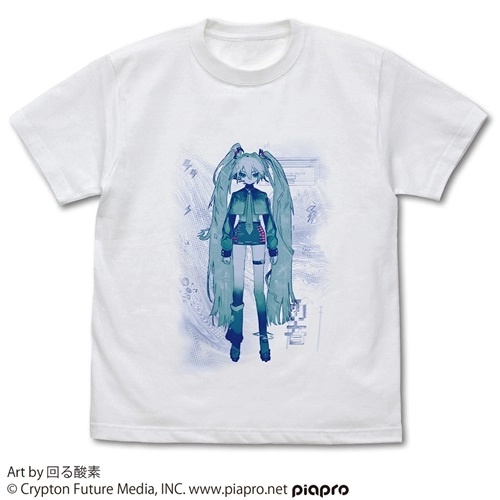 (ANIMATION MUSIC) / (アニメーション音楽) / L / WH  / 初音ミク Tシャツ 回る酸素 VER. 
