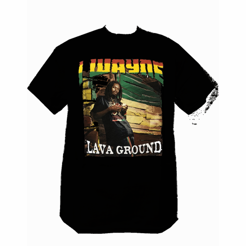 I WAYNE / アイ・ウェイン / LAVA GROUND T-SHIRT BLACK SIZE 3XL