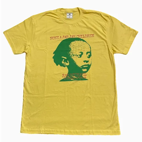 RAS MICHAEL & THE SONS OF NEGUS / ラス・マイケル・アンド・ザ・サンズ・オブ・ニガス / JAH JAH CHILDREN T-SHIRT YELLOW SIZE 2XL