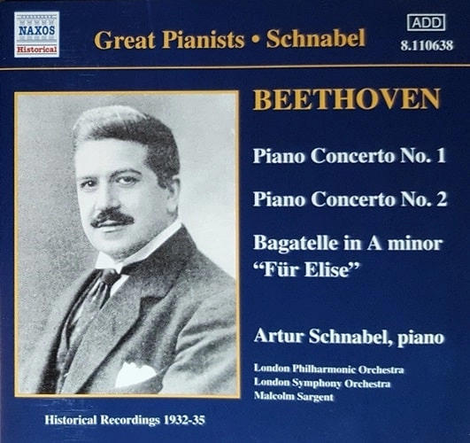 ARTUR SCHNABEL / アルトゥール・シュナーベル / BEETHOVEN:PIANO CONCERTOS 1&2/FUR ELISE