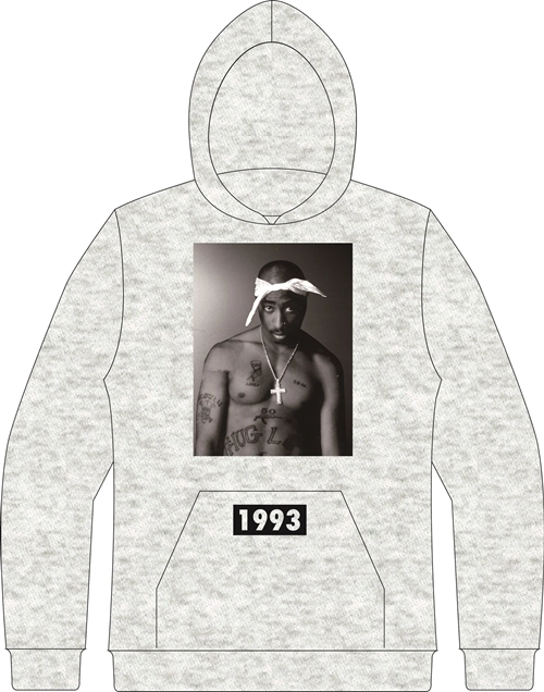 2PAC / トゥーパック / 1993 WEST PAC HOODIE (ASH) (L)