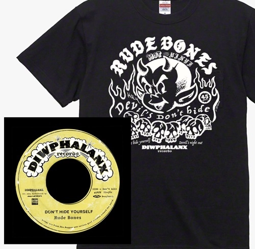RUDE BONES / ルード・ボーンズ / S/BLK/Don't Hide Yourself Tシャツ付きセット