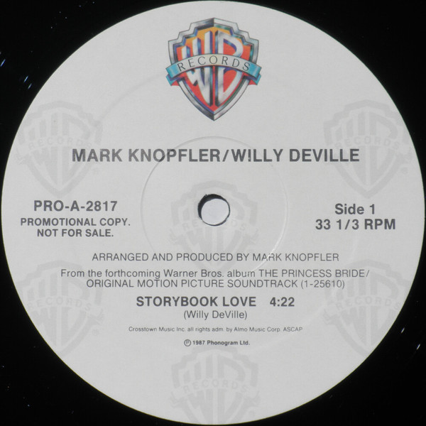 MARK KNOPFLER / WILLY DEVILLE / STORYBOOK LOVE (PROMO)