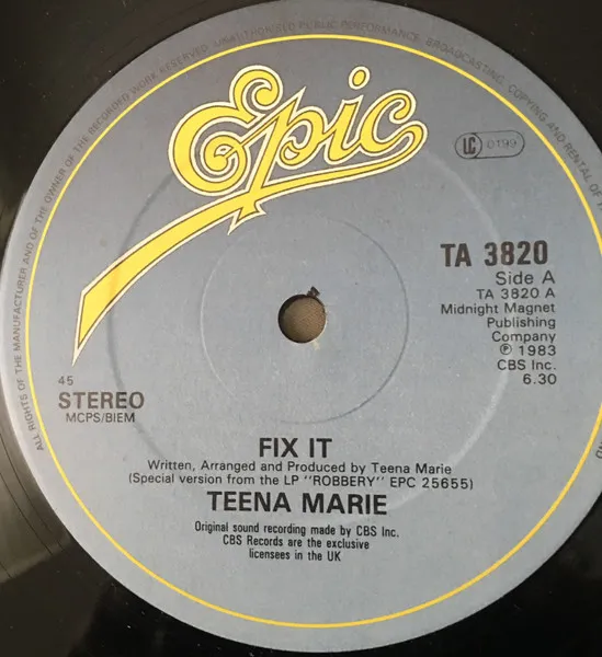 TEENA MARIE / ティーナ・マリー / FIX IT
