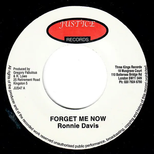 RONNIE DAVIS / ロニー・デイビス / FORGET ME NOW / TAKE HEED