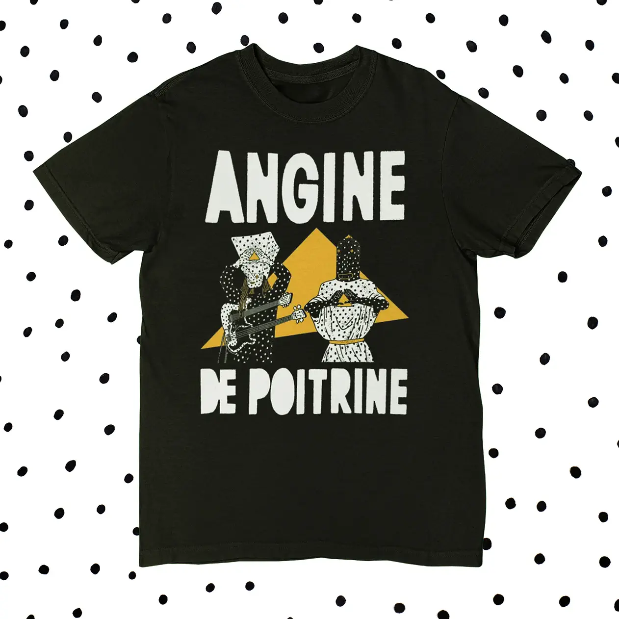 ANGINE DE POITRINE / アンジーヌ・ド・ポワトリーヌ / PYRAMID BLACK T-SHIRT (SIZE:XL)