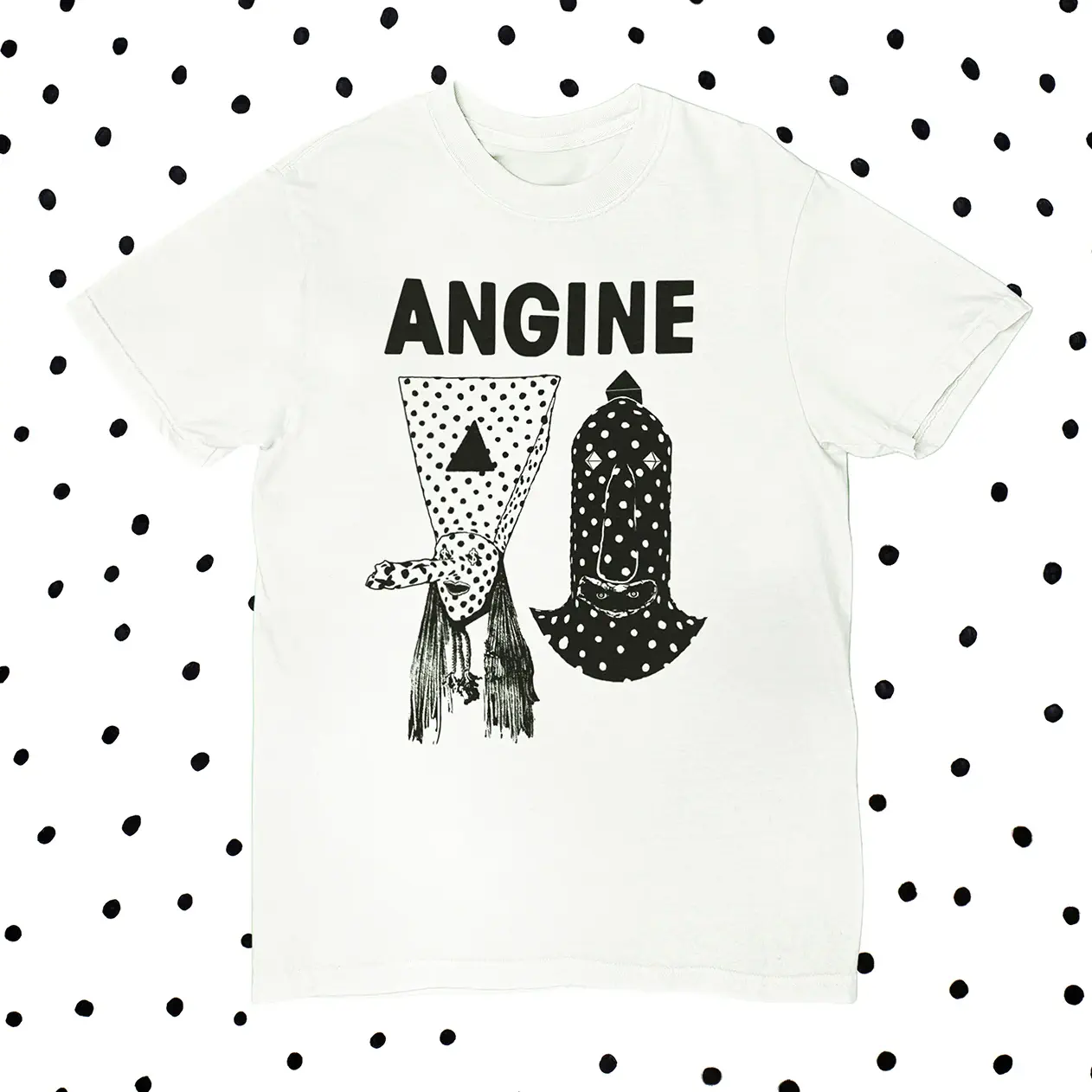 ANGINE DE POITRINE / アンジーヌ・ド・ポワトリーヌ / KHN & KLEK WHITE T-SHIRT (SIZE:L)