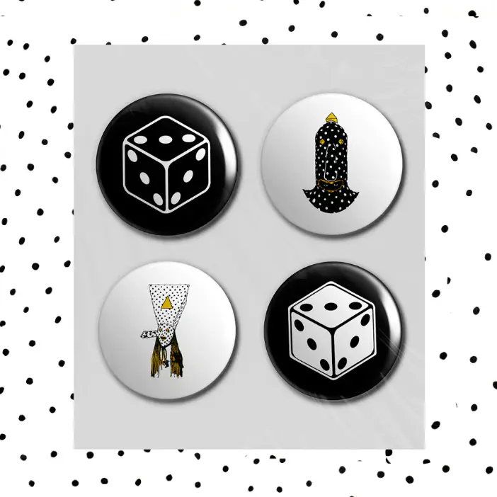 ANGINE DE POITRINE / アンジーヌ・ド・ポワトリーヌ / KHN & KLEK BADGE SET