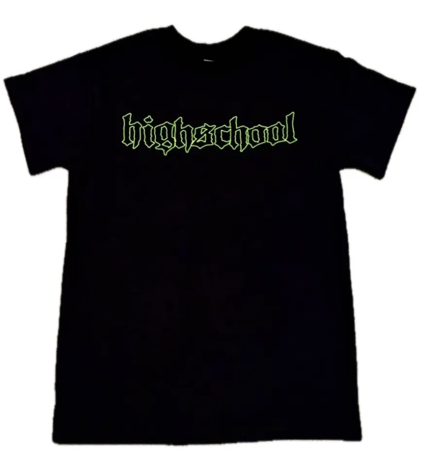 HIGHSCHOOL / HIGHSCHOOL Tシャツ 2XLサイズ (蛍光グリーンロゴ)