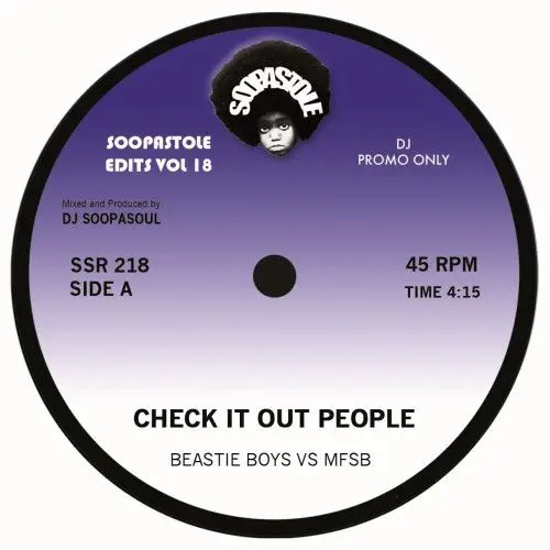 BEASTIE BOYS VS MFSB / CHECK IT OUT PEOPLE / PEOPLE ALL OVER THE WORLD DUB (7")