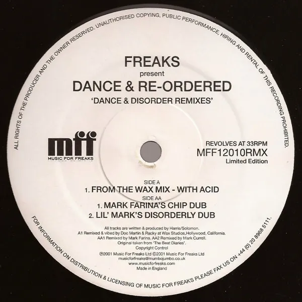 FREAKS / フリークス / DANCE AND RE-ORDERED