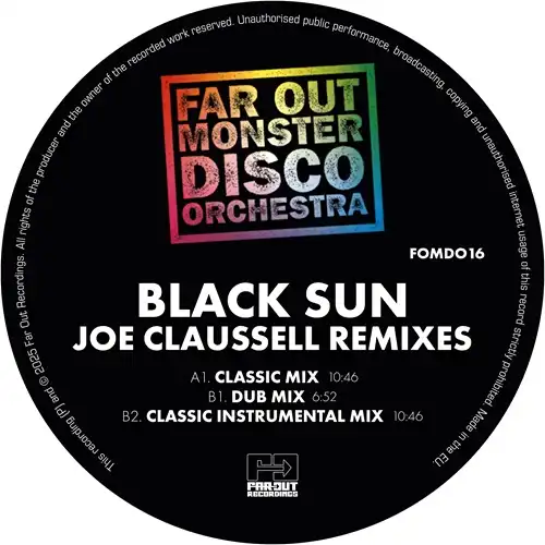 FAR OUT MONSTER DISCO ORCHESTRA / ザ・ファー・アウト・モンスター・ディスコ・オーケストラ / BLACK SUN (JOAQUIN JOE CLAUSSELL SACRED RHYTHM REMIXES)