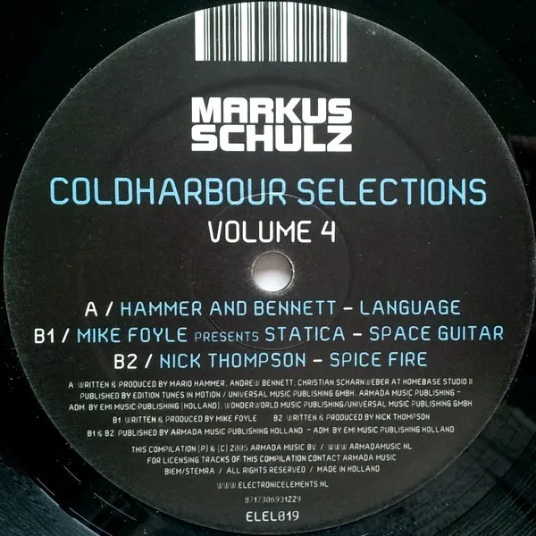 MARKUS SCHULZ / マーカス・シュルツ / COLDHARBOUR SELECTIONS VOLUME 4