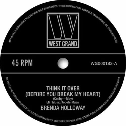 BRENDA HOLLOWAY / EARL VAN DYKE & THE SOUL BROTHERS / THINK IT OVER (BEFORE YOU BREAK MY HEART)